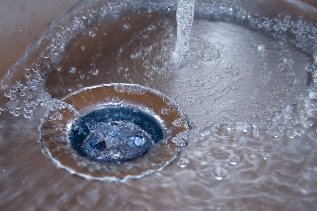 kitchen sink drain after plumbing services