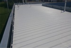 Metal roof after restoration